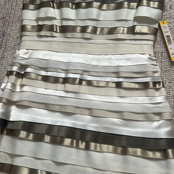 NWT Alice + Olivia Striped Ribbon Dress - Picture 4 of 9